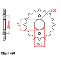 RK Front Sprocket 13T for Honda CR80R 1986-2002
