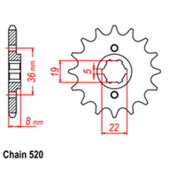 RK Front Sprocket 14T 31-KN5-14