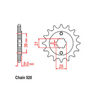 RK Front Sprocket 14T 31-LB1-14