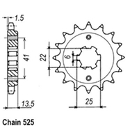 RK Front Sprocket 15T for Honda XL600V Transalp 1987-1989