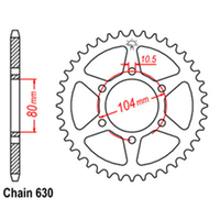 RK 33T Rear Sprocket for Kawasaki Z1000 1977-1978