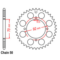 RK 40T Rear Sprocket for Kawasaki Z250A 2 Cyl Mag Wheel 1979-1982