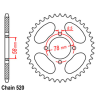 RK Rear Sprocket 38 Tooth 32-103-38
