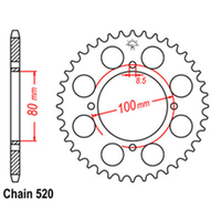 RK 39T Rear Sprocket for Suzuki GN250 1988-1994