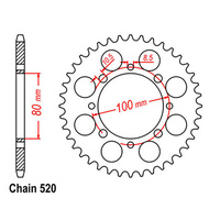 RK 43T Rear Sprocket for Gas Gas TXT Pro 125 2001-2007
