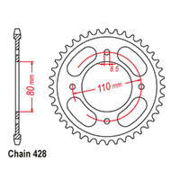 RK 41T Rear Sprocket for Honda CB125F/CBF125 2024
