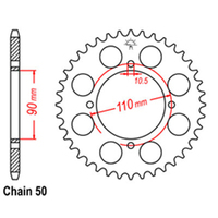 RK Rear Sprocket 38 Tooth 32-12R-38