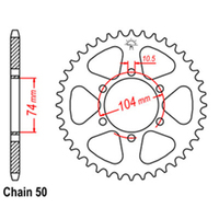 RK Rear Sprocket 42 Tooth 32-165-42
