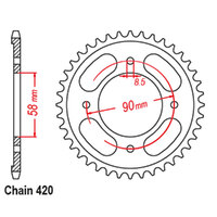 RK 36T Rear Sprocket for Honda 125 Super Cub/C125A 2019-2023