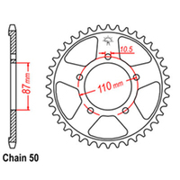 RK Rear Sprocket 44 Tooth 32-27A-44