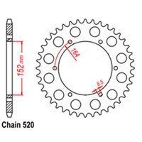 RK 41T Rear Sprocket for Yamaha YZ490 1982-1989
