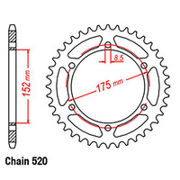 RK 44T Rear Sprocket for Yamaha TTR250 1994-2011