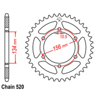 RK 40T Rear Sprocket for Kawasaki KR250 KR1 1988-1989