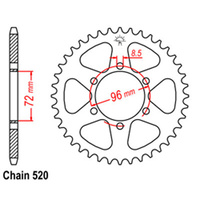 RK 42T Rear Sprocket for Suzuki DR250 1982-1987