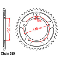 RK 47T Rear Sprocket for Suzuki VStrom 650XT/DL650XA 2015-2024