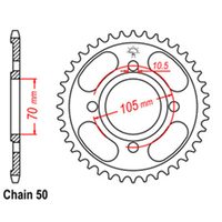 RK Rear Sprocket 38 Tooth 32-367-38