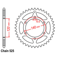 RK 40T Rear Sprocket for Suzuki GSXR750 1998-1999