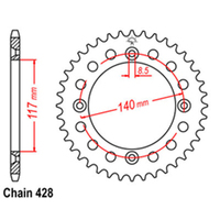 RK Rear Sprocket 46 Tooth 32-39K-46