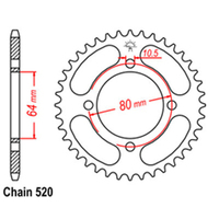RK Rear Sprocket 32 Tooth 32-3FA-32
