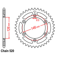 RK 39T Rear Sprocket for Suzuki RMZ450 2005-2010