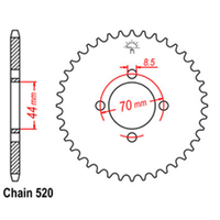 RK Rear Sprocket 22 Tooth 32-40B-22