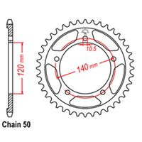 RK 44T Rear Sprocket for Suzuki GSXR1000 2002-2001