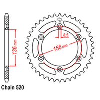 RK 43T Rear Sprocket for Husqvarna SM610 1999-2005