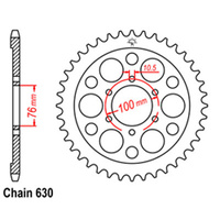 RK 42T Rear Sprocket for Suzuki GS750E 1977-1979