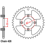 RK 42T Rear Sprocket for Honda CT110 Aust Post 1979-1985