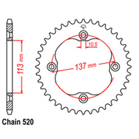 RK Rear Sprocket 38 Tooth 32-45G-38