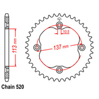 RK 38T Rear Sprocket for Suzuki Quadracer 450/LTR450 2006-2011