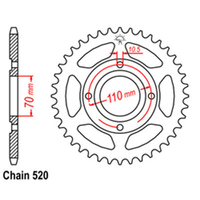 RK Rear Sprocket 44 Tooth 32-471-44