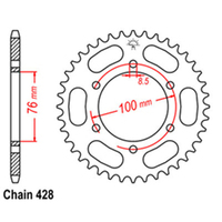 RK Rear Sprocket 47 Tooth 32-5BP-47