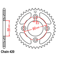 RK 37T Rear Sprocket for Honda XR50R 2000-2003
