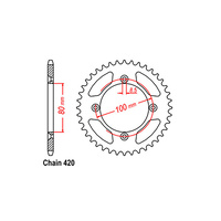RK 38T Rear Sprocket for Honda XR80R 1985