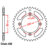 RK 46T Rear Sprocket for Honda CRF110F 2013-2024