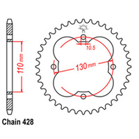 RK 50T Rear Sprocket for Honda TRX90 1997-2006