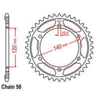 RK 42T Rear Sprocket for Kawasaki ZZR600 /ZX600 1997