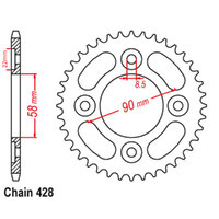 RK 39T Rear Sprocket for Honda CT125/CT125A 2021
