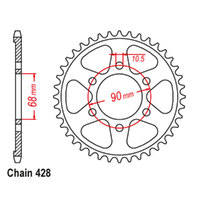 RK 48T Rear Sprocket for Honda CB125R Grey Import 2019