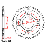 RK Rear Sprocket 31 Tooth 32-KBG-31