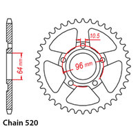 RK Rear Sprocket 47 Tooth 32-KHA-47