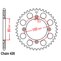 RK Rear Sprocket 50 Tooth 32-KN4-50