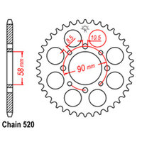 RK Rear Sprocket 41 Tooth 32-KP9-41