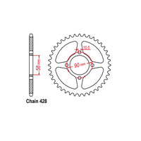 RK 42T Rear Sprocket for Honda CBR125/CBR125RW 2011-2013