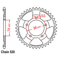 RK 41T Rear Sprocket for Honda NSR250 MC18 1988-1991