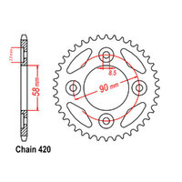 RK Rear Sprocket 37 Tooth 32-KWW-37