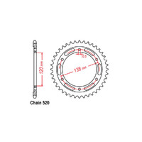 RK 36T Rear Sprocket for Honda CBR300R ABS/CBR300RA 2015-2018