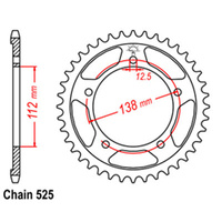 RK 44T Rear Sprocket for Honda CB600F Hornet 1998-2006