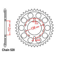 RK 43T Rear Sprocket for Honda NC750D 2014